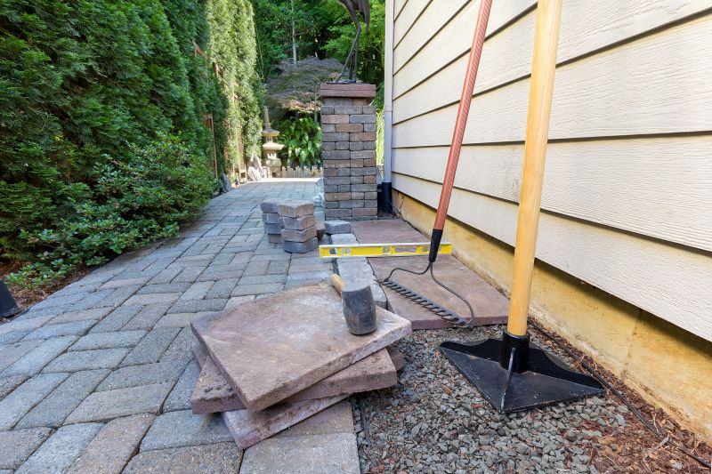 Paver patio with decorative edging